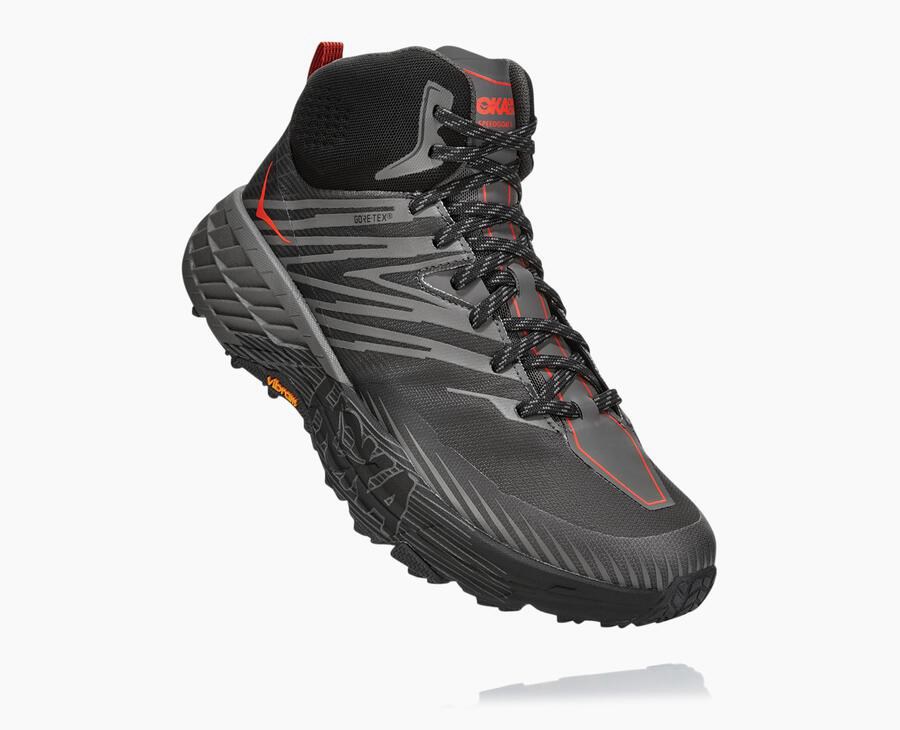 Hoka One One Trainers Mens Black - Speedgoat Mid GORE-TEX 2 - 28416HTKW